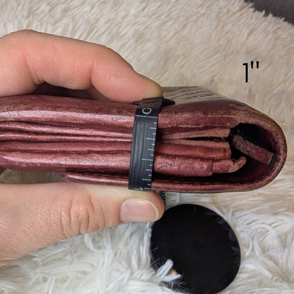 Gucci, Guccissima Leather Long Wallet with Interlocking Heart Logo, Dark Red - Picture 14 of 14